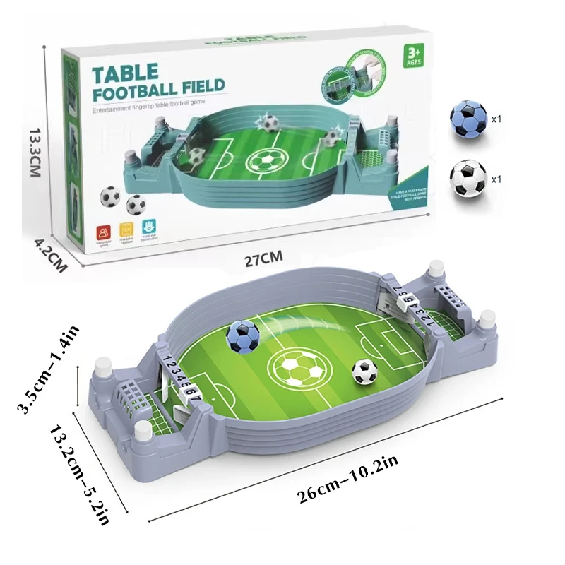 Football Table Game Set For Family & Friends Gathering, Including 2-player Soccer Field, Scorer And 2x Two Balls (ME-190)